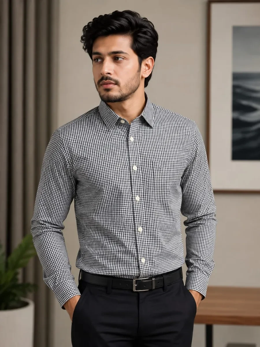 Casual Premium long sleeve shirt - B.W - 1003